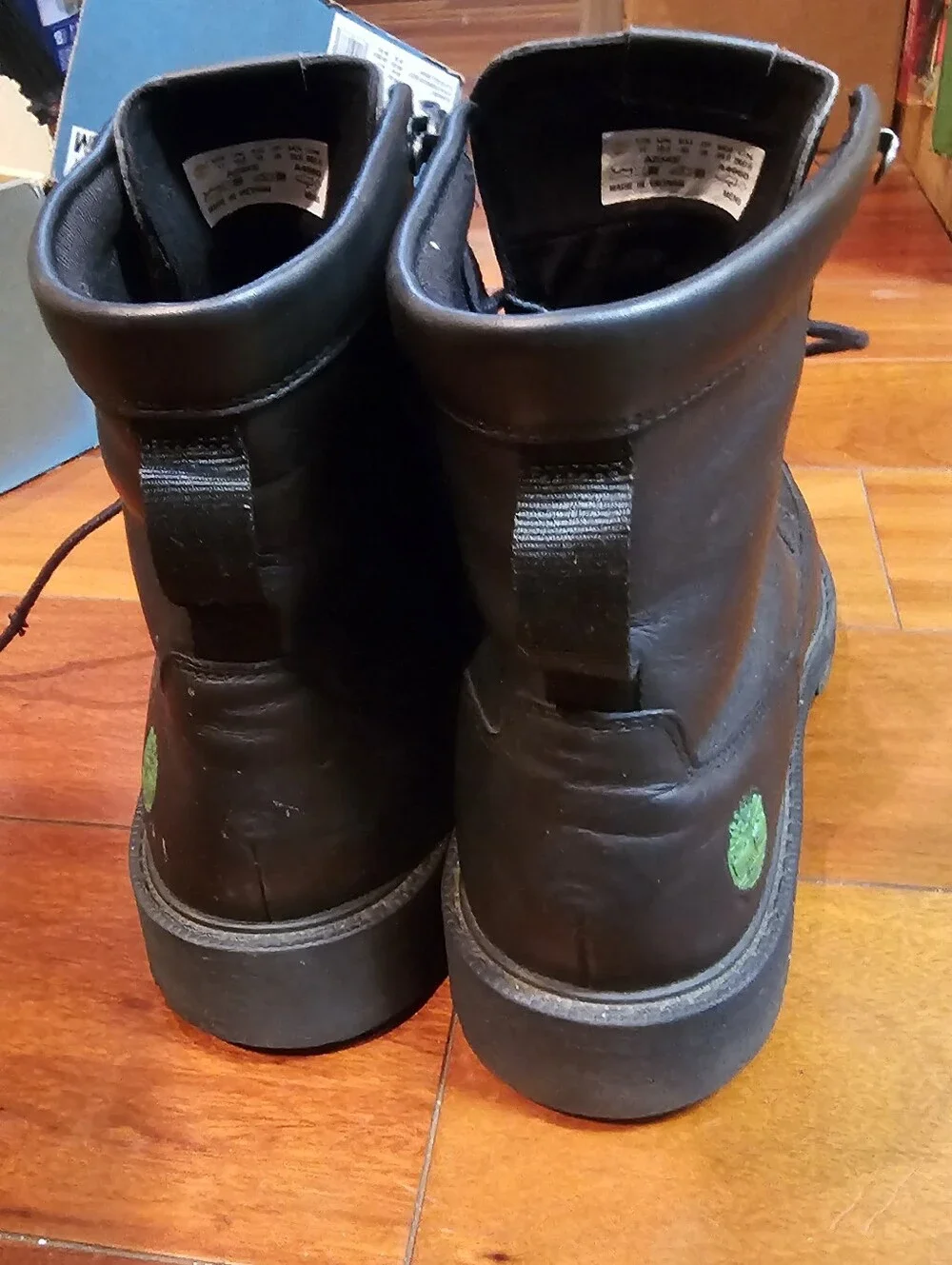 Timberland Mens Rlmhurst WP6 Black Leather Lace-Up Boots Size 11